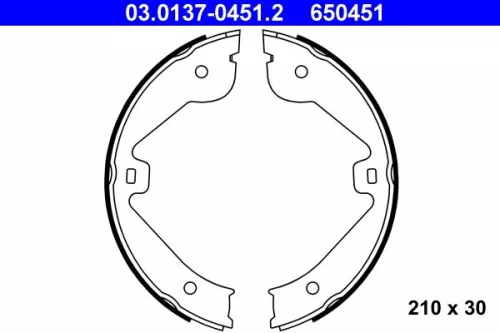 Remblokkenset, parkeerrem ATE 03.0137-0451.2)