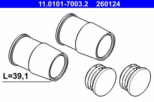 Geleidebusset, remklauw ATE 11.0101-7003.2)