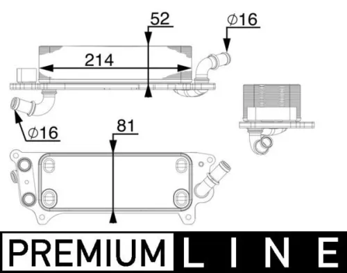 Oliekoeler, automatische transmissie MAHLE CLC 77 000P)