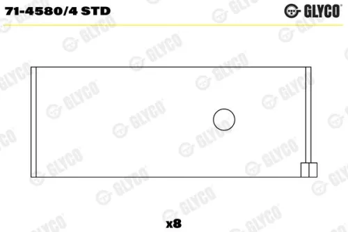 Drijfstanglager GLYCO 71-4580/4 STD)
