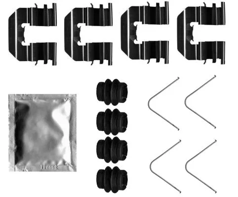 Accessoirekit, schijfremblokken TEXTAR 82550600)