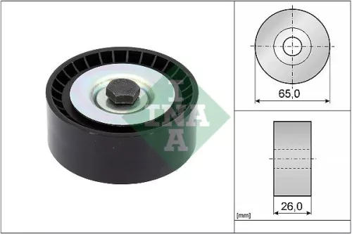 Ombuigings-/geleidingspoelie, V-geribbelde riem Schaeffler INA 532 0916 10)