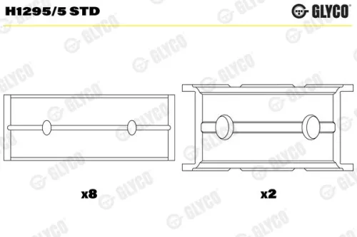 Krukaslager GLYCO H1295/5 STD)