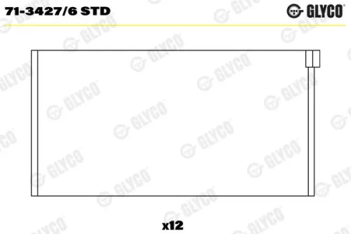Drijfstanglager GLYCO 71-3427/6 STD)
