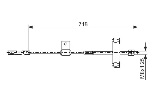 Kabeltrek, parkeerrem BOSCH 1 987 482 877)