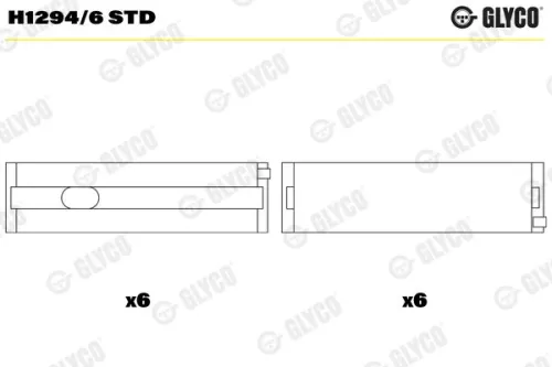 Krukaslager GLYCO H1294/6 STD)