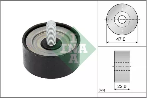 Ombuigings-/geleidingspoelie, V-geribbelde riem Schaeffler INA 532 1001 10)