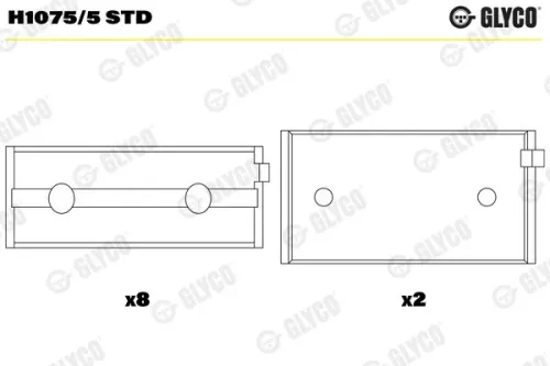Krukaslager GLYCO H1075/5 STD)