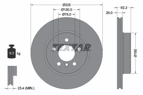Remschijf TEXTAR 92141503)