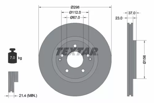 Remschijf TEXTAR 92324903)