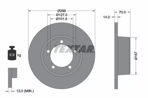 Remschijf TEXTAR 92040600)