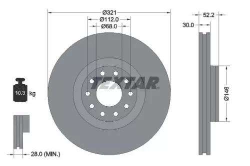 Remschijf TEXTAR 92154703)