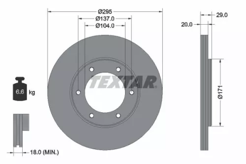 Remschijf TEXTAR 92035600)