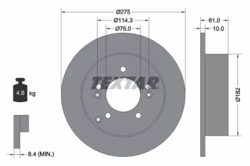 Remschijf TEXTAR 92185803)