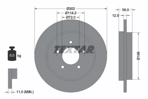 Remschijf TEXTAR 92197803)