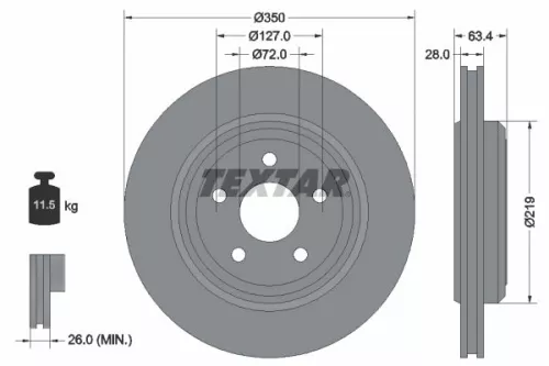 Remschijf TEXTAR 92282003)