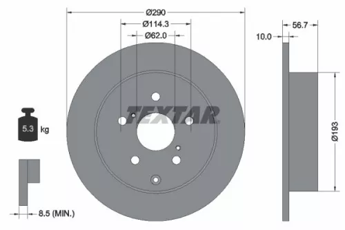 Remschijf TEXTAR 92164803)