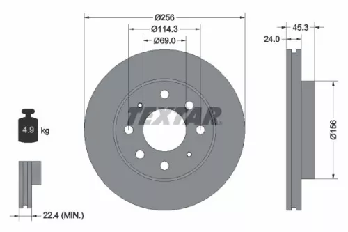 Remschijf TEXTAR 92103903)