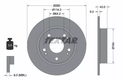 Remschijf TEXTAR 92164303)