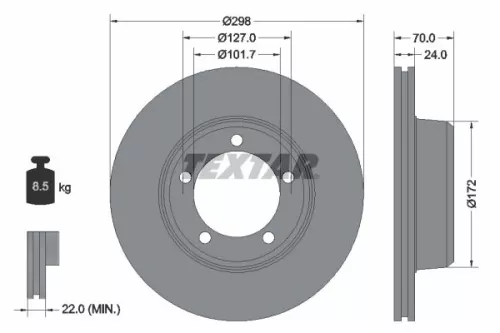 Remschijf TEXTAR 92061300)