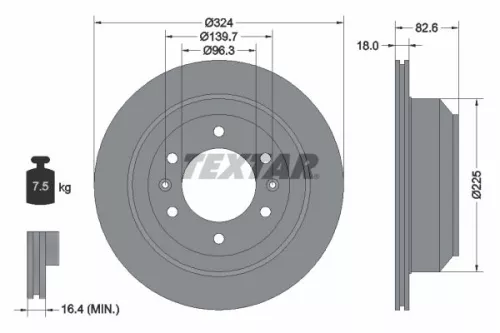 Remschijf TEXTAR 92203900)