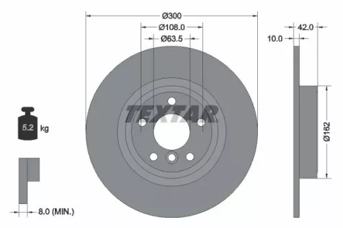Remschijf TEXTAR 92309505)