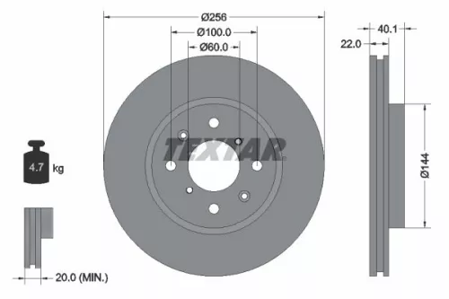 Remschijf TEXTAR 92232803)