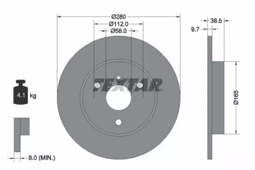 Remschijf TEXTAR 92155503)