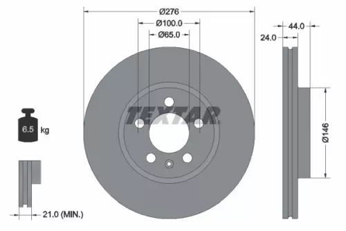 Remschijf TEXTAR 92313703)