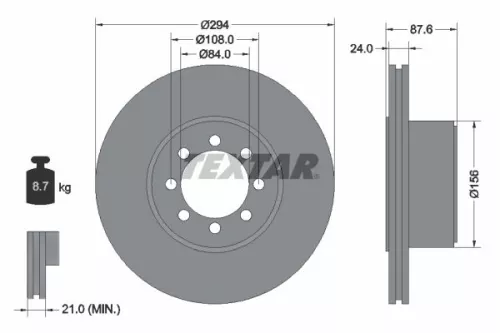 Remschijf TEXTAR 92171700)