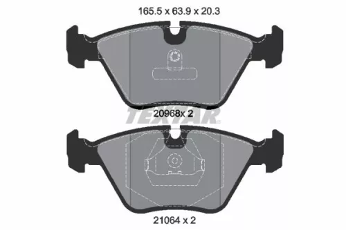 Brake Pad Set, disc brake TEXTAR 2096801)