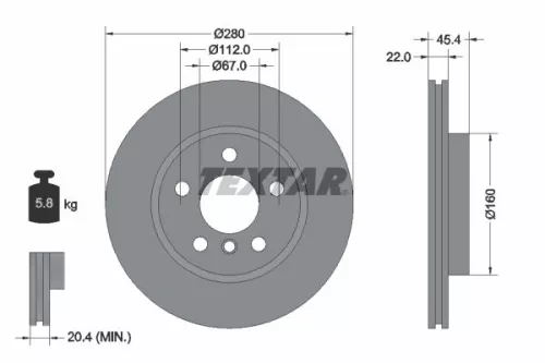 Remschijf TEXTAR 92279203)