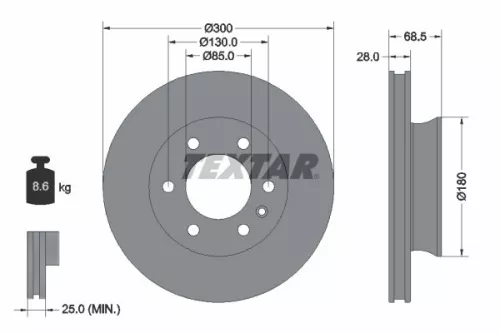 Brake Disc TEXTAR 92301203)