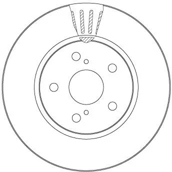 Remschijf TRW DF6986S)