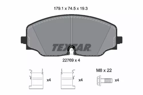 Remblokkenset, schijfrem TEXTAR 2276901)