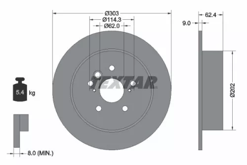 Remschijf TEXTAR 92144103)