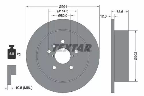 Brake Disc TEXTAR 92144203)