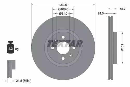 Remschijf TEXTAR 92149503)