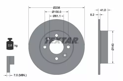 Remschijf TEXTAR 92036003)