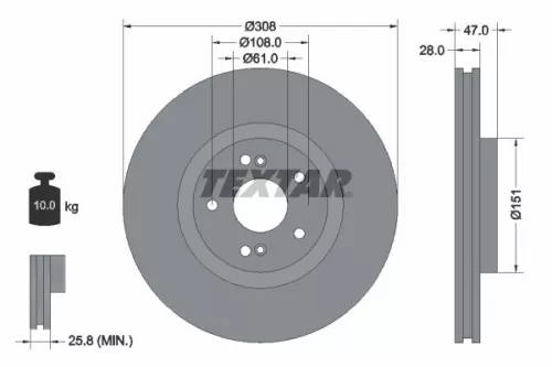 Remschijf TEXTAR 92174003)