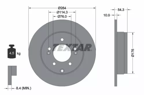 Remschijf TEXTAR 92166600)