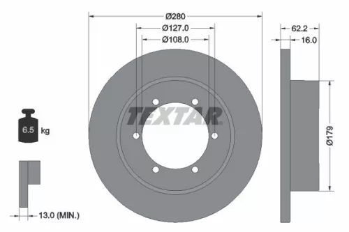 Remschijf TEXTAR 92308500)