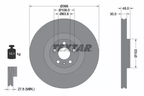 Remschijf TEXTAR 92308905)