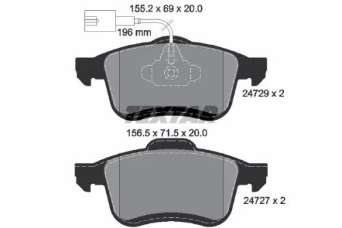 Brake Pad Set, disc brake TEXTAR 2472901)