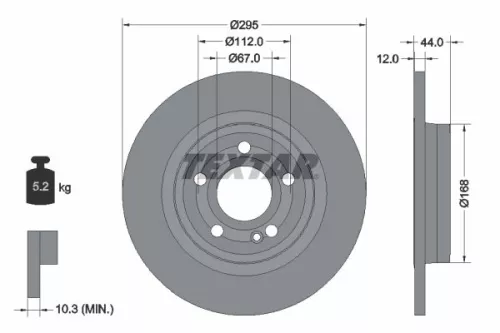 Remschijf TEXTAR 92323203)