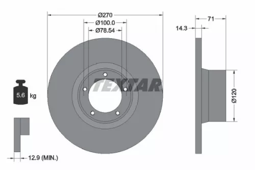 Remschijf TEXTAR 92014900)