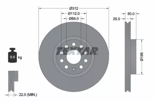 Brake Disc TEXTAR 92120505)