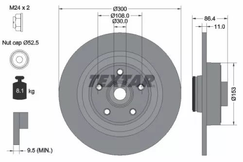 Brake Disc TEXTAR 92159803)