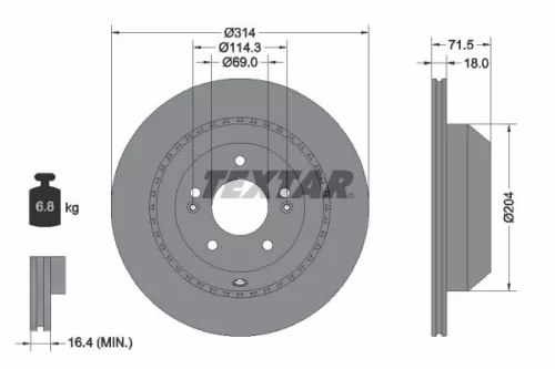 Remschijf TEXTAR 92300803)