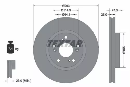 Remschijf TEXTAR 92257303)